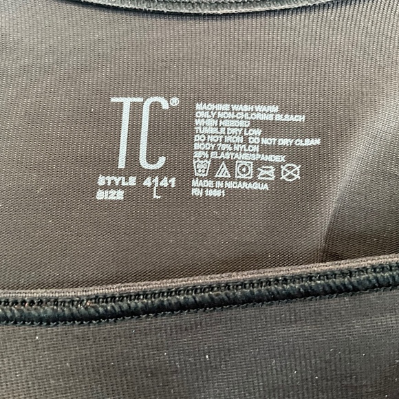 TC Fine Intimates Torsette 4141 Shaping Camisole Firm Control Open Bust Black L - Picture 7 of 7